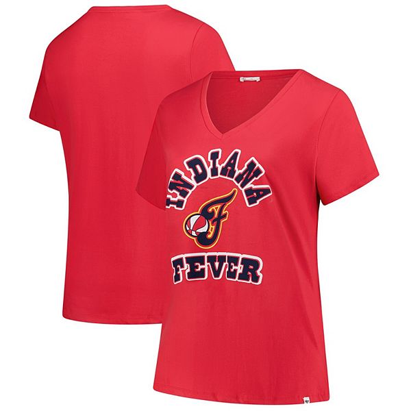 

Футболка с V-образным вырезом и логотипом Indiana Fever, plus size 47 Brand