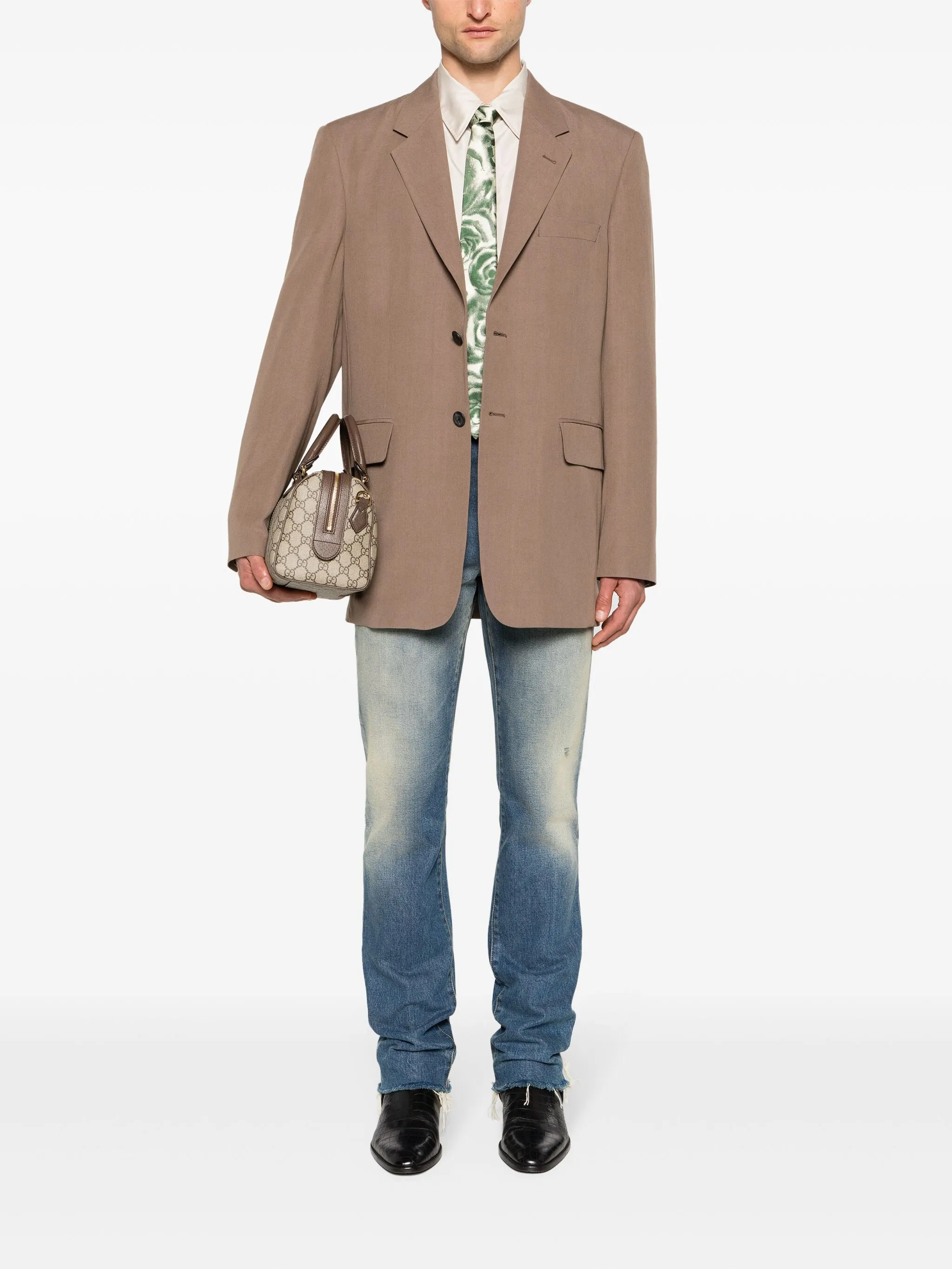 Прямые джинсы средней посадки Gucci, синий — фото 2