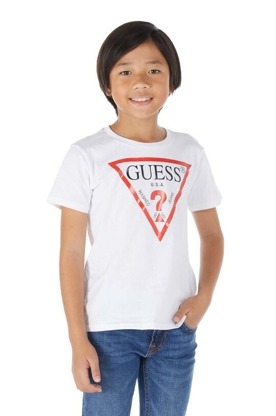

Хлопковая футболка для детей Guess, белый
