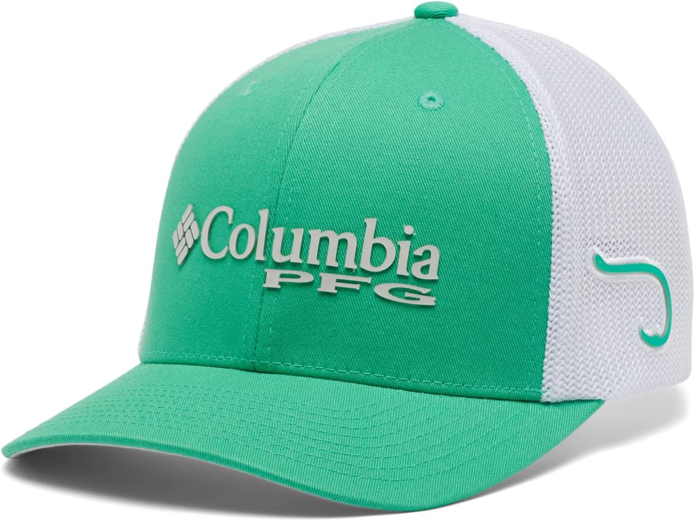 

Бейсболка Columbia Unisex для взрослых PFG с сеткой, Electric Turquoise/Cool Grey/Hook