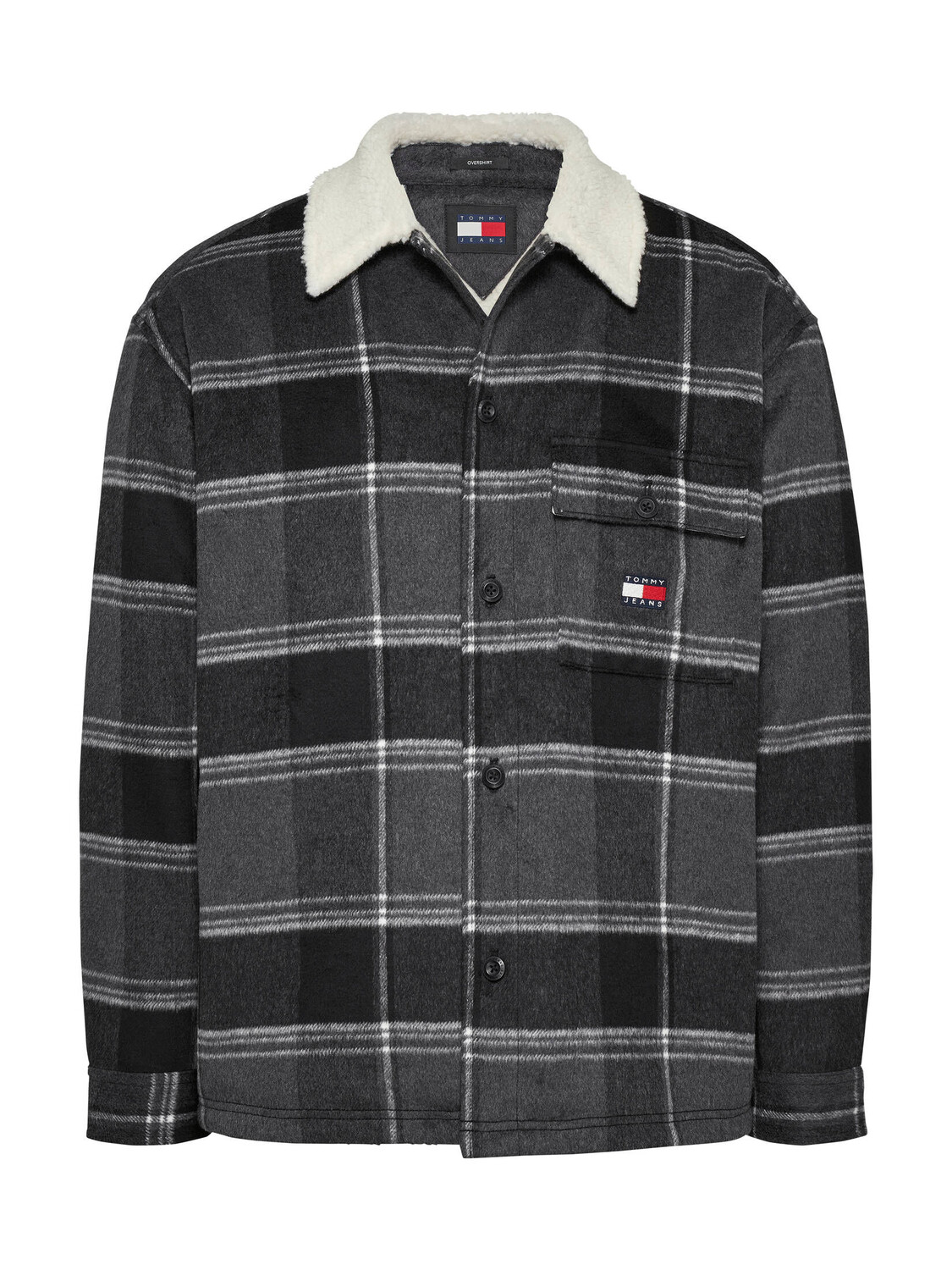 

Повседневная рубашка из шерпа Tommy Jeans, черный