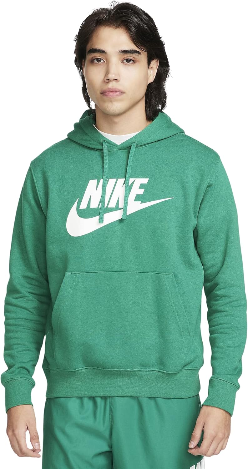 

Мужская спортивная флисовая толстовка с принтом Nike, Malachite/White