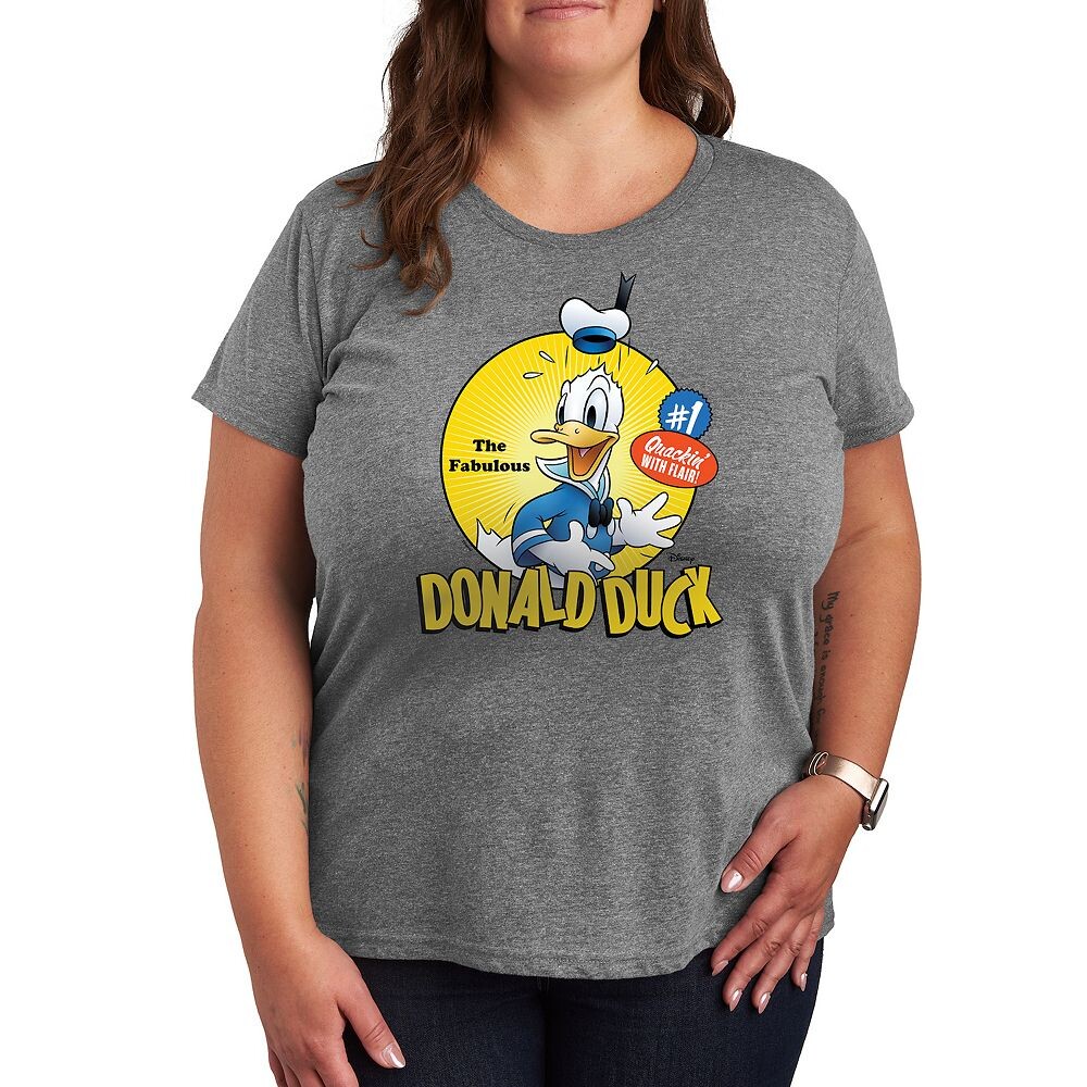 

Футболка Disney's Donald Duck Plus с потрясающим рисунком, цвет Heather Gray