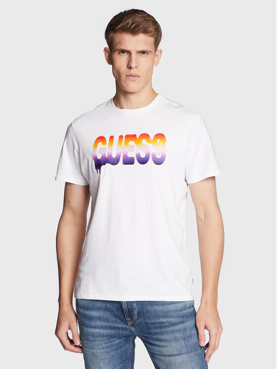 

Футболка узкого кроя Guess, белый