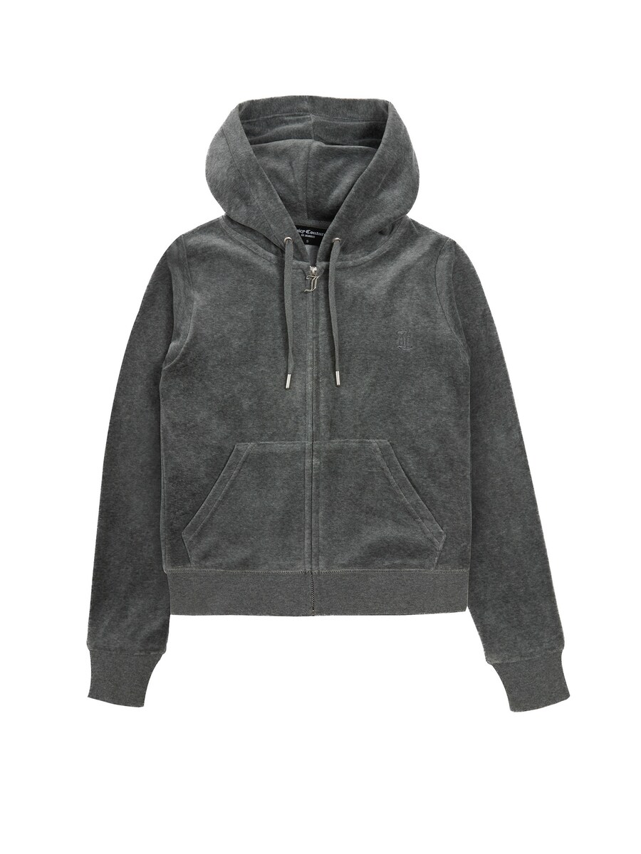 

Толстовка с капюшоном на молнии Juicy Couture Zip-Up Hoodie ROBERTSON, серый