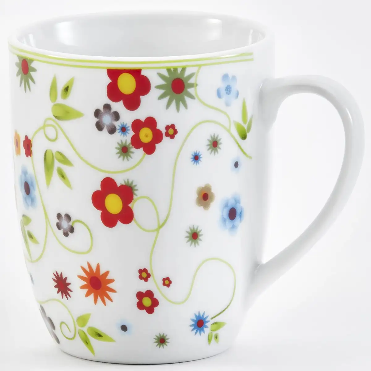 

Кружка van Well "Vario Flower", (набор, 6 шт., 6 кофейных кружек по 300 мл), можно мыть в посудомоечной машине и использовать в микроволновой печи, 6 шт 9,5 см, цвет bunt