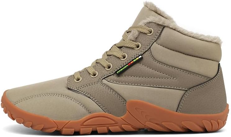 

Зимние ботинки Qacksv для мужчин, снегоступы до середины голени, водонепроницаемые, с утеплителем и меховой подкладкой, для прогулок на открытом воздухе и работы, противоскользящие, прочные и теплые короткие зимние ботинки, хаки