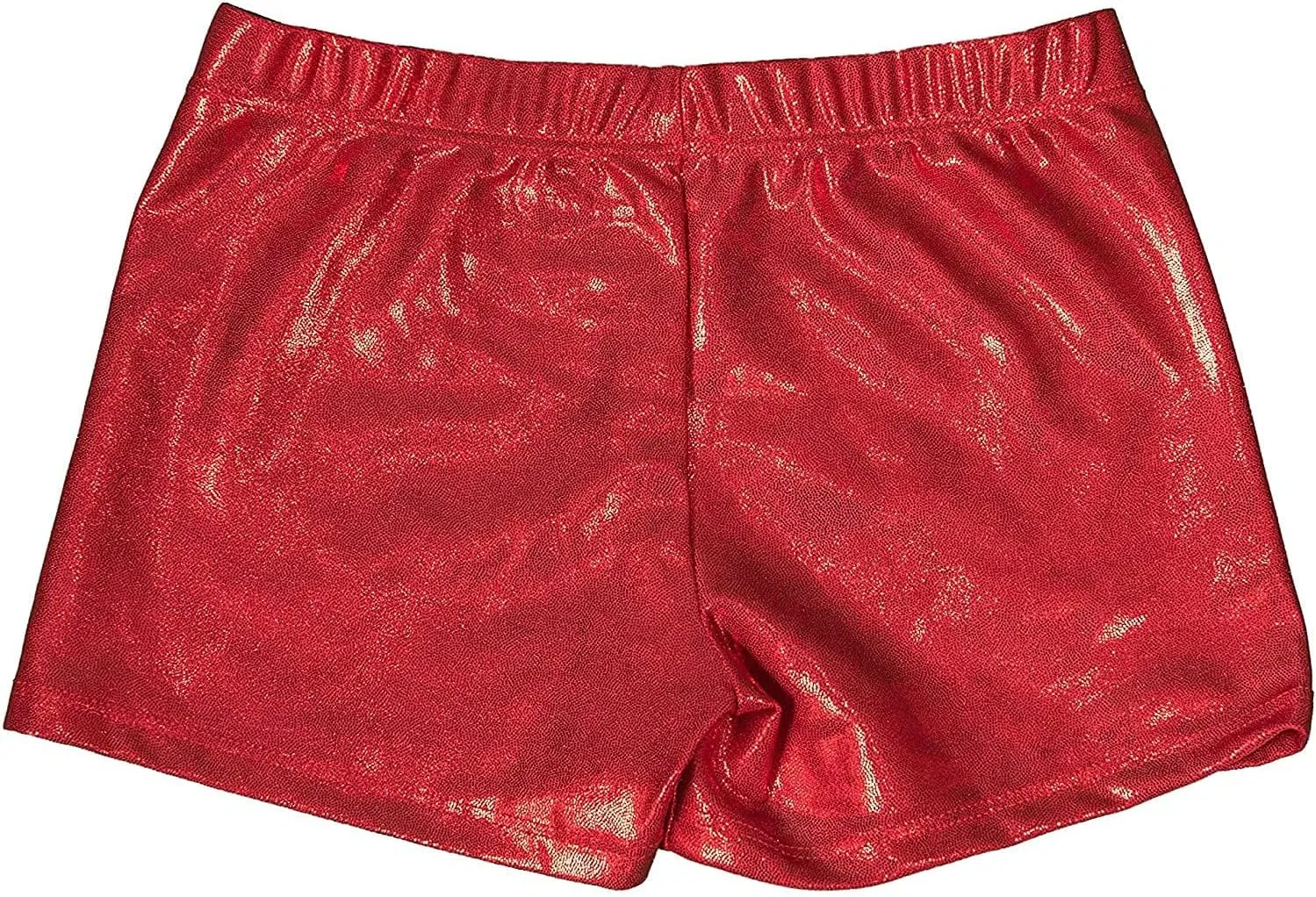 ZIZI Aosva Little Big Girls' Sparkle Dance Tumbling Athletic Gymnastics Short 2-14Years, красный — фото 3