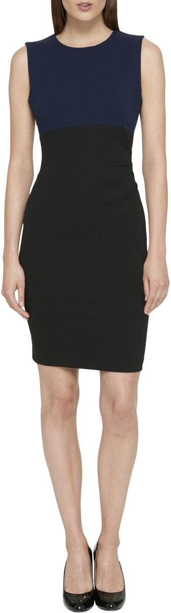 

Женское платье Tommy Hilfiger из крепа Scuba Crepe с двухцветным принтом и сборками по бокам, Midnight/Black