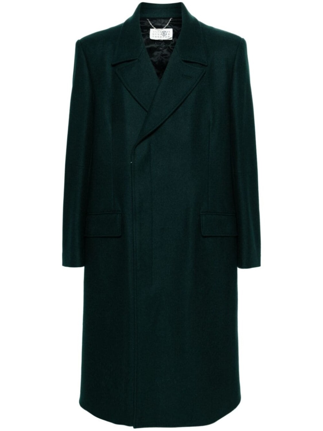 

MM6 Maison Margiela двубортное пальто, зеленый