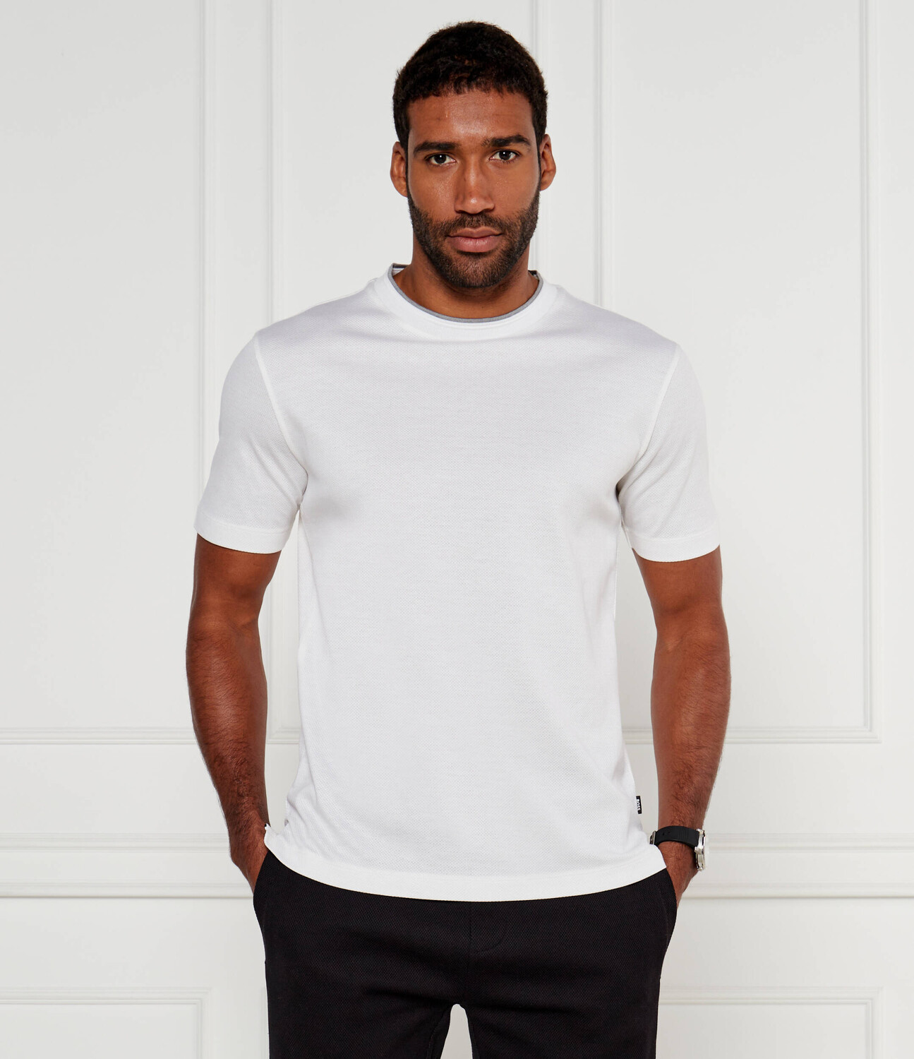 

Футболка BOSS BLACK H-Thompson Regular Fit, белый