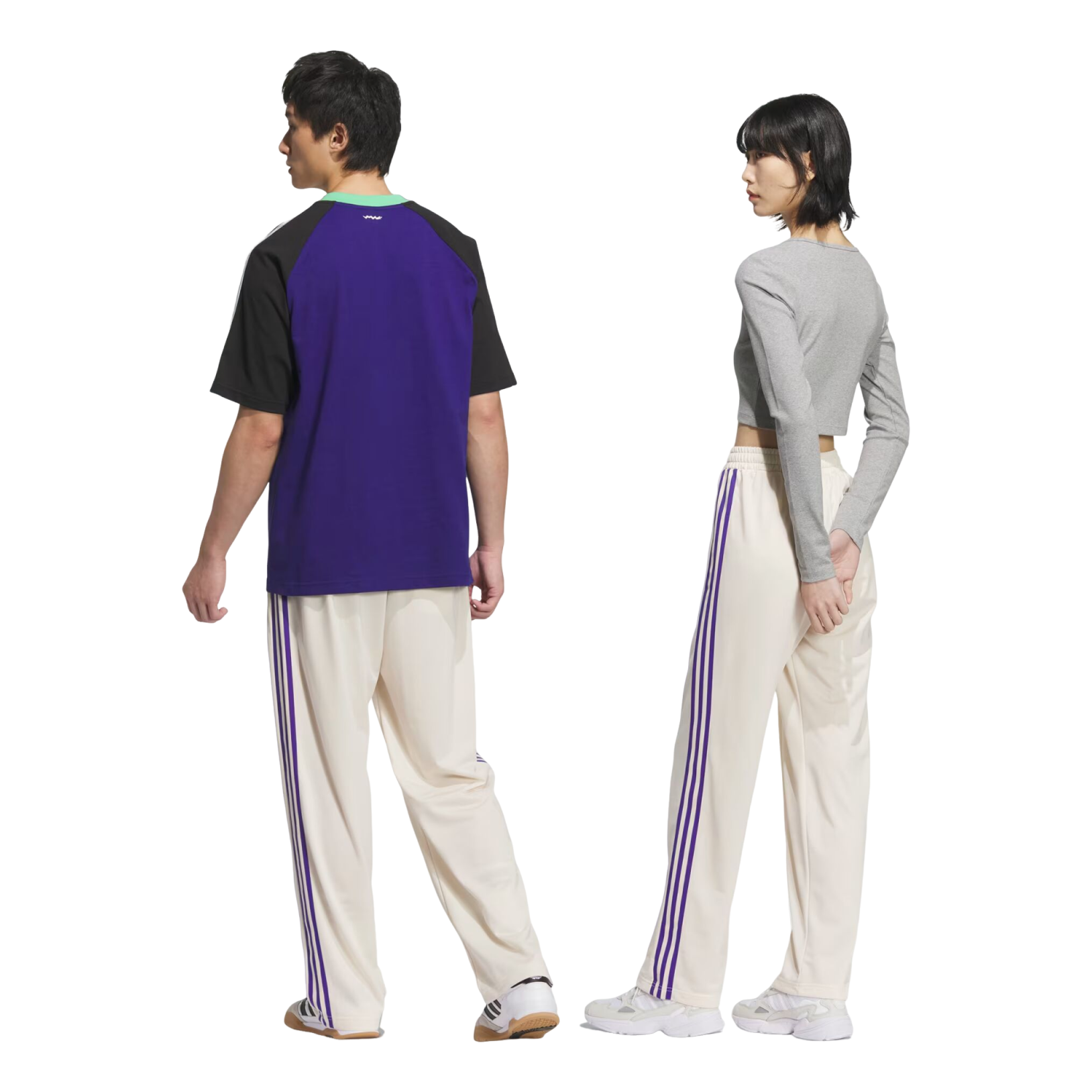 Спортивные брюки Adidas Track Pants, азиатская размерная сетка, цвет 'Wonder White Energy Ink' — фото 3