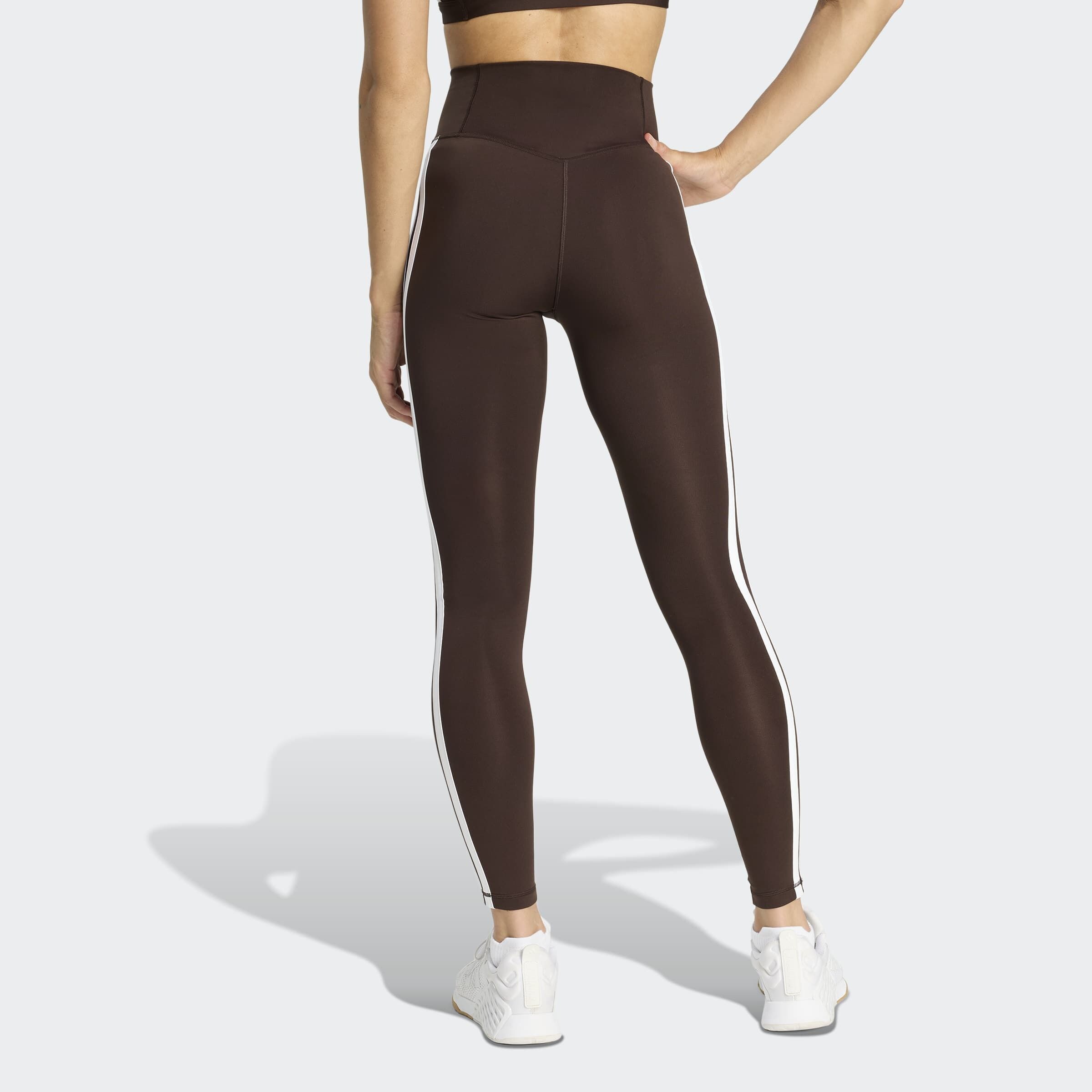 Adidas Performance Узкие спортивные штаны 'Optime Essentials' в коричневом цвете — фото 4