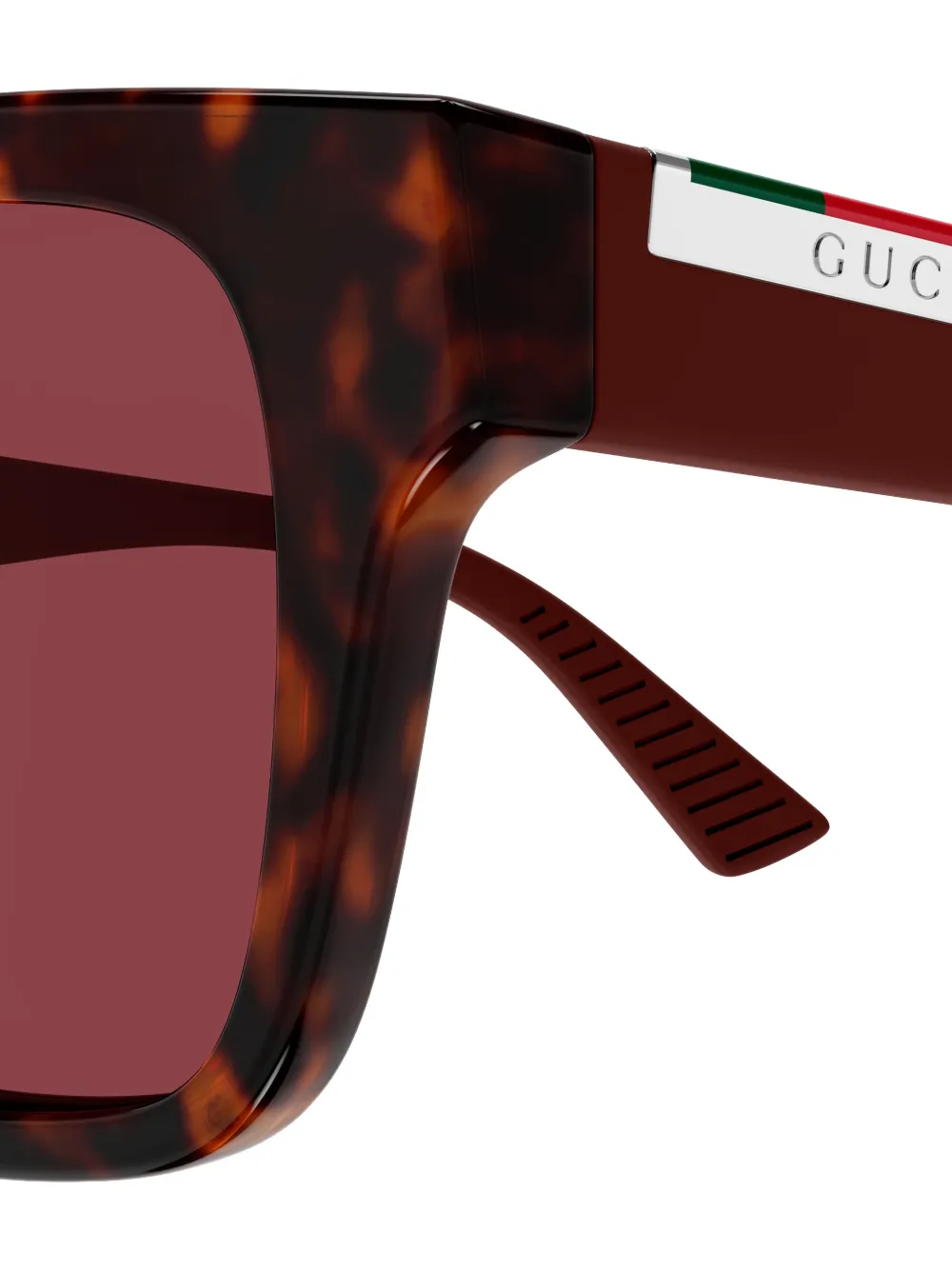 

Солнцезащитные очки с геометрической оправой Gucci, коричневый