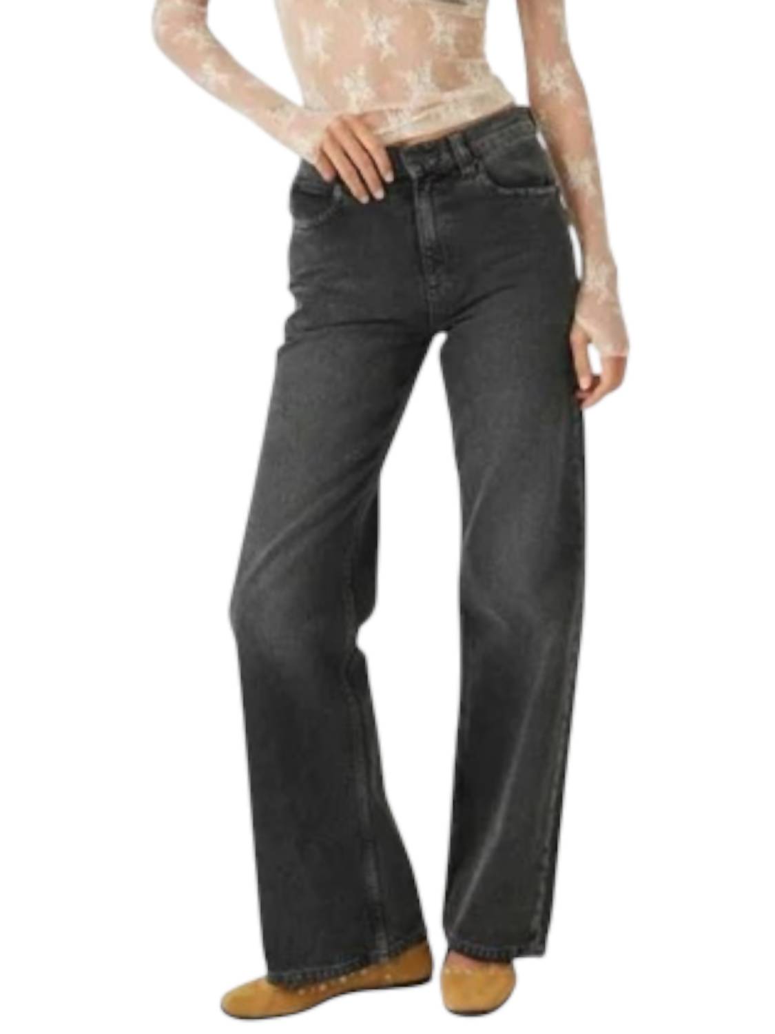 

Джинсы Tinsley Baggy High Rise черного цвета Free People