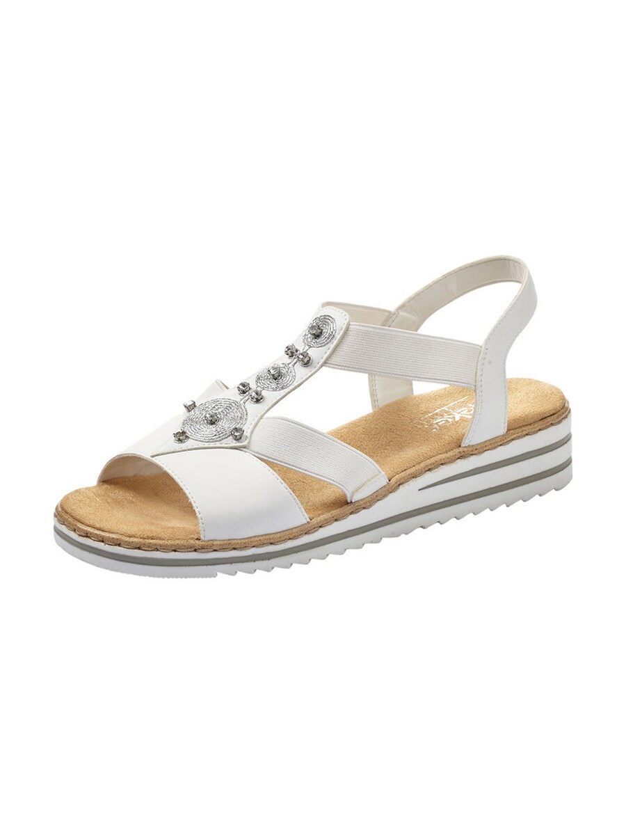 Босоножки на высоком каблуке Rieker Sandals, натуральный белый