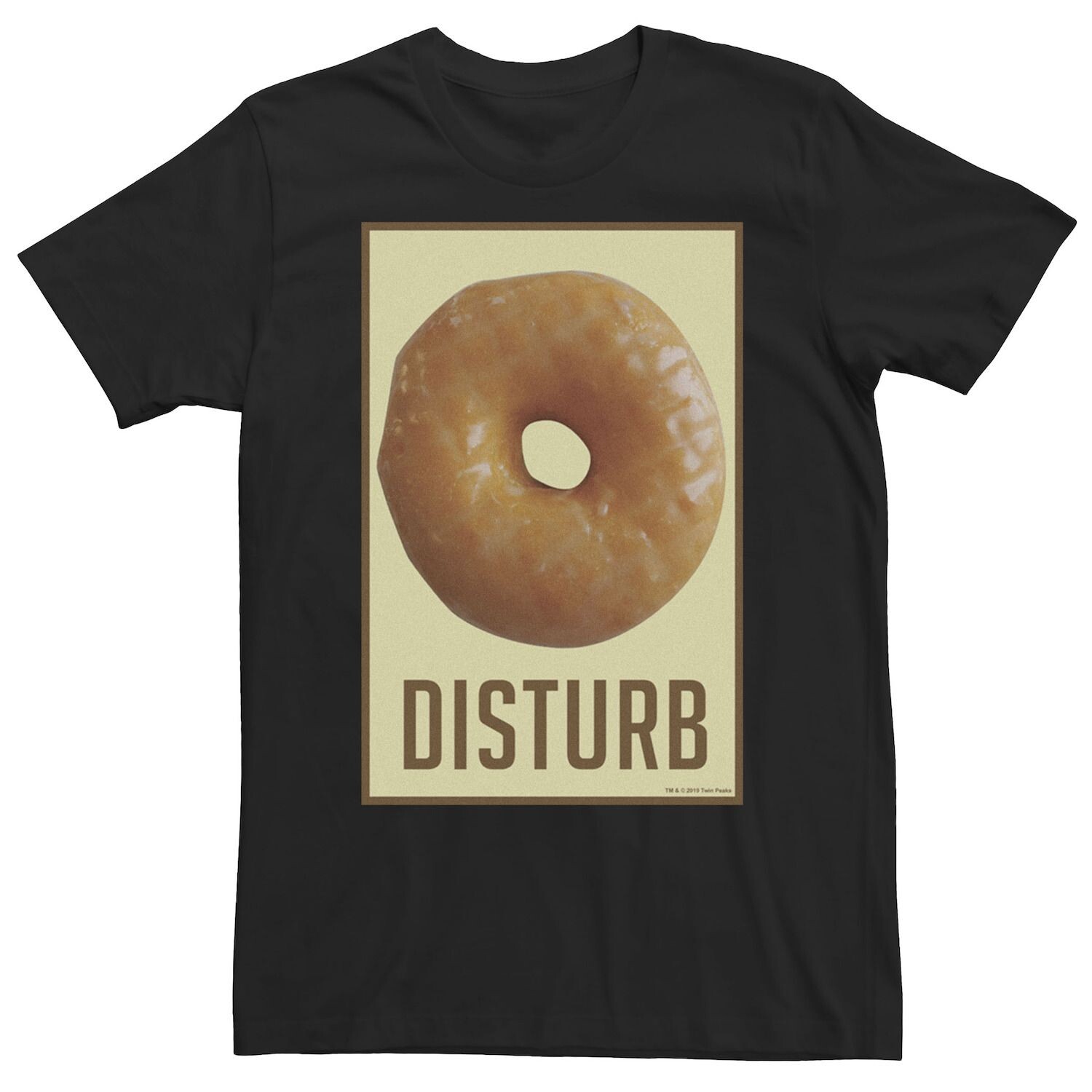 

Мужская футболка Twin Peaks Donut Disturb Licensed Character, черный