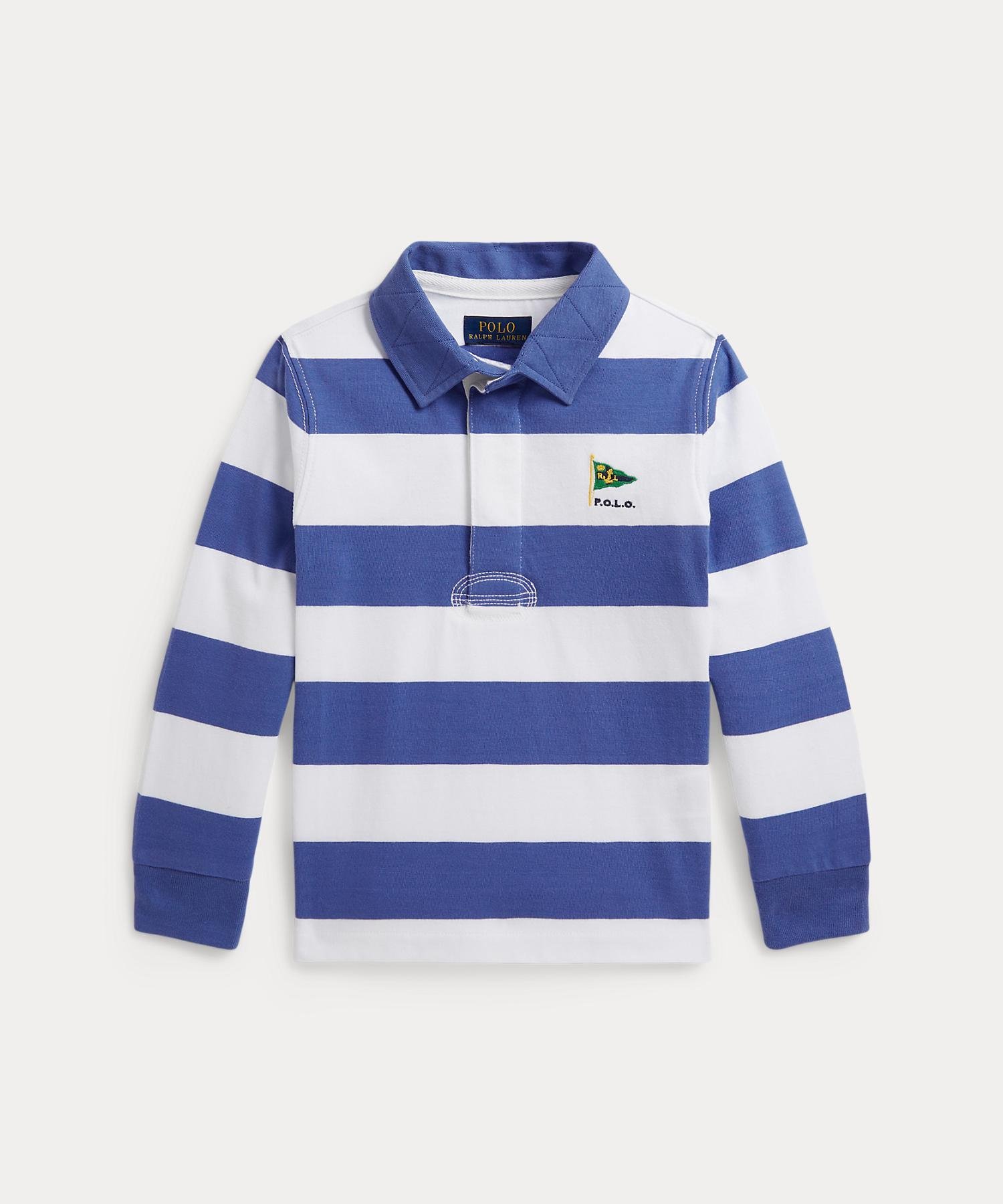 Хлопковая регбийная рубашка в морском стиле (для мальчиков, 2-7 лет) Polo Ralph Lauren, 100 White