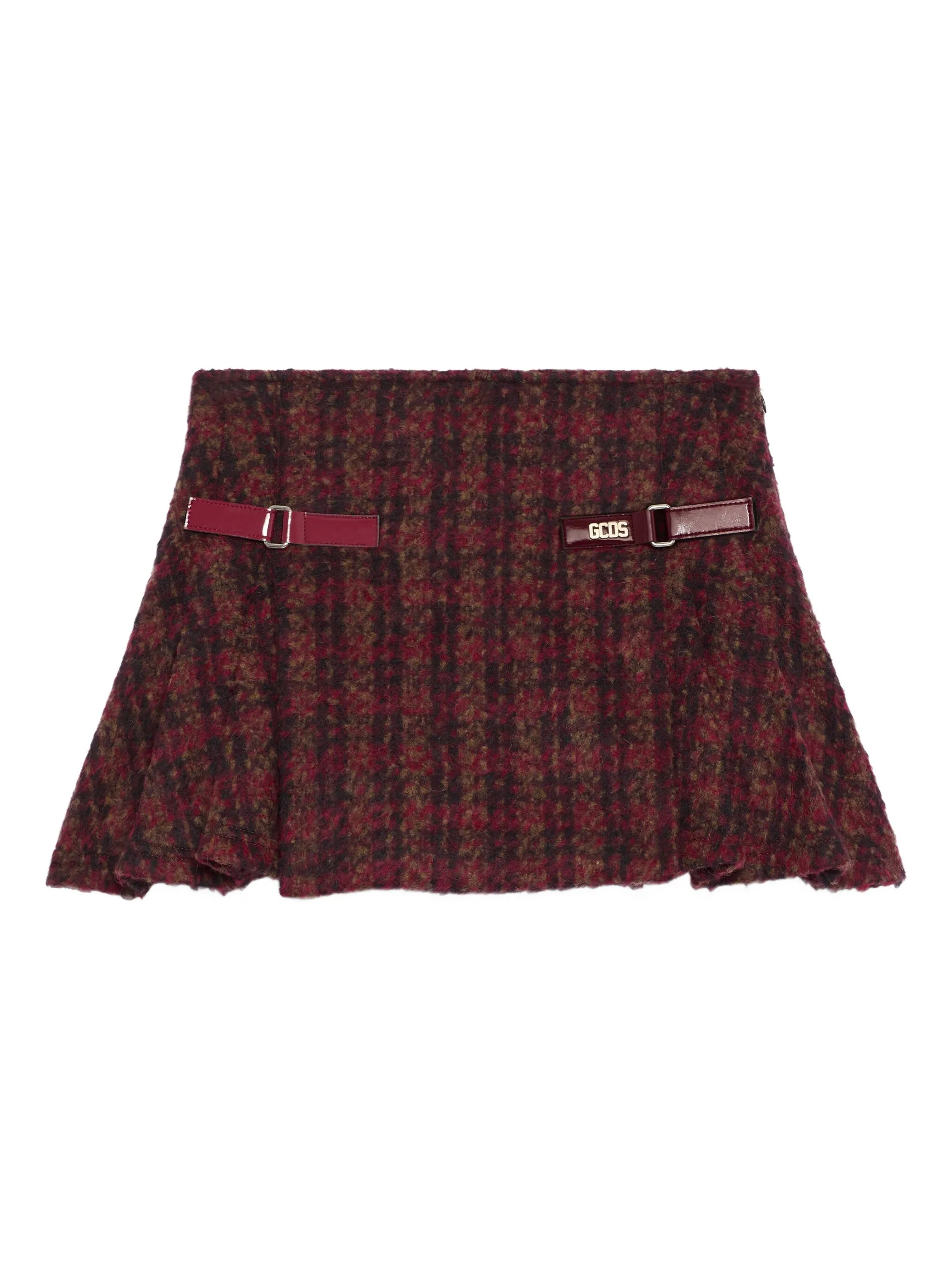 

Клетчатая юбка с пряжкой Gcds, красный