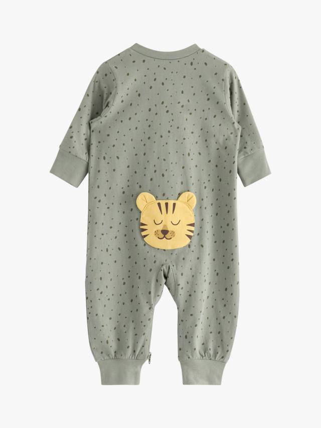 

Детский комбинезон для сна с хлопковыми аппликациями в горошек Lindex, Dusty Green