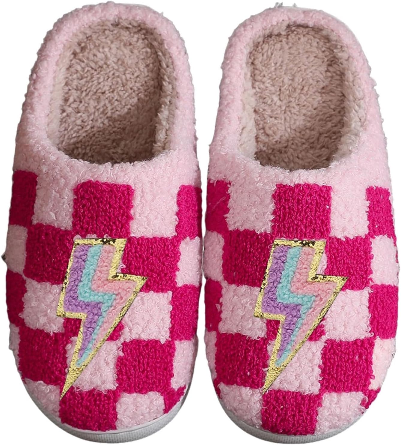 

Женские и мужские тапочки NMHOO с растительными, животными и фруктовыми принтами, ретро, уютные, пушистые, с вышивкой, с утепленной подошвой из памяти формы, для дома и улицы, розовый