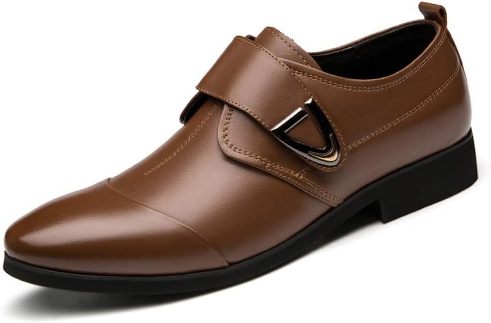 

Мужские туфли, праздничные свадебные вечерние туфли-монахи, британский стиль, офисные деловые кожаные туфли, коричневые - 41/UK 7.5/US 8 Grvpm