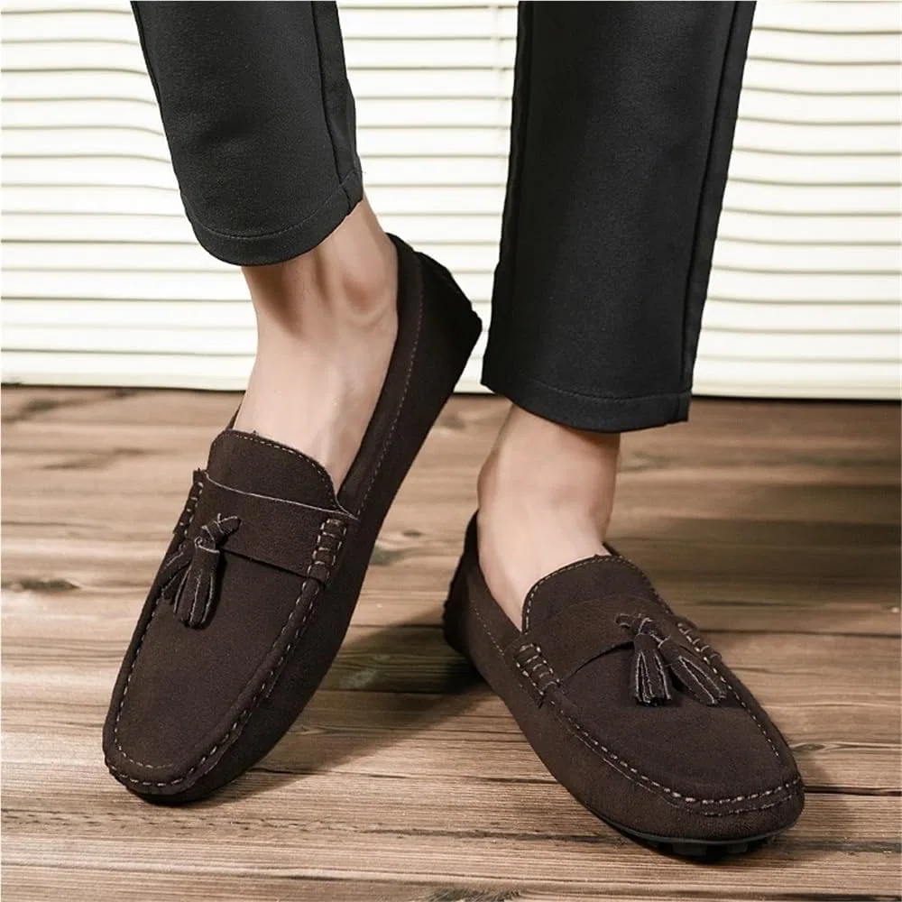 Лоферы замшевые мужские Tassel Loafers, Black UOPYNE — фото 2