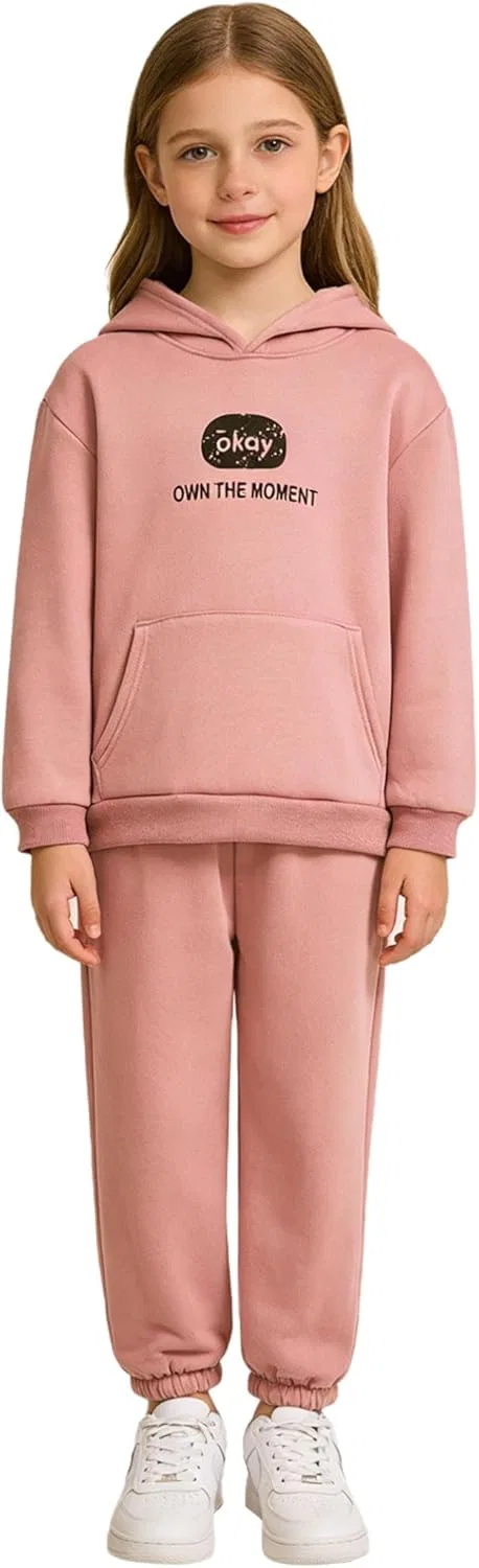 Детский спортивный костюм с капюшоном Jugaoge, 2 предмета, Pink