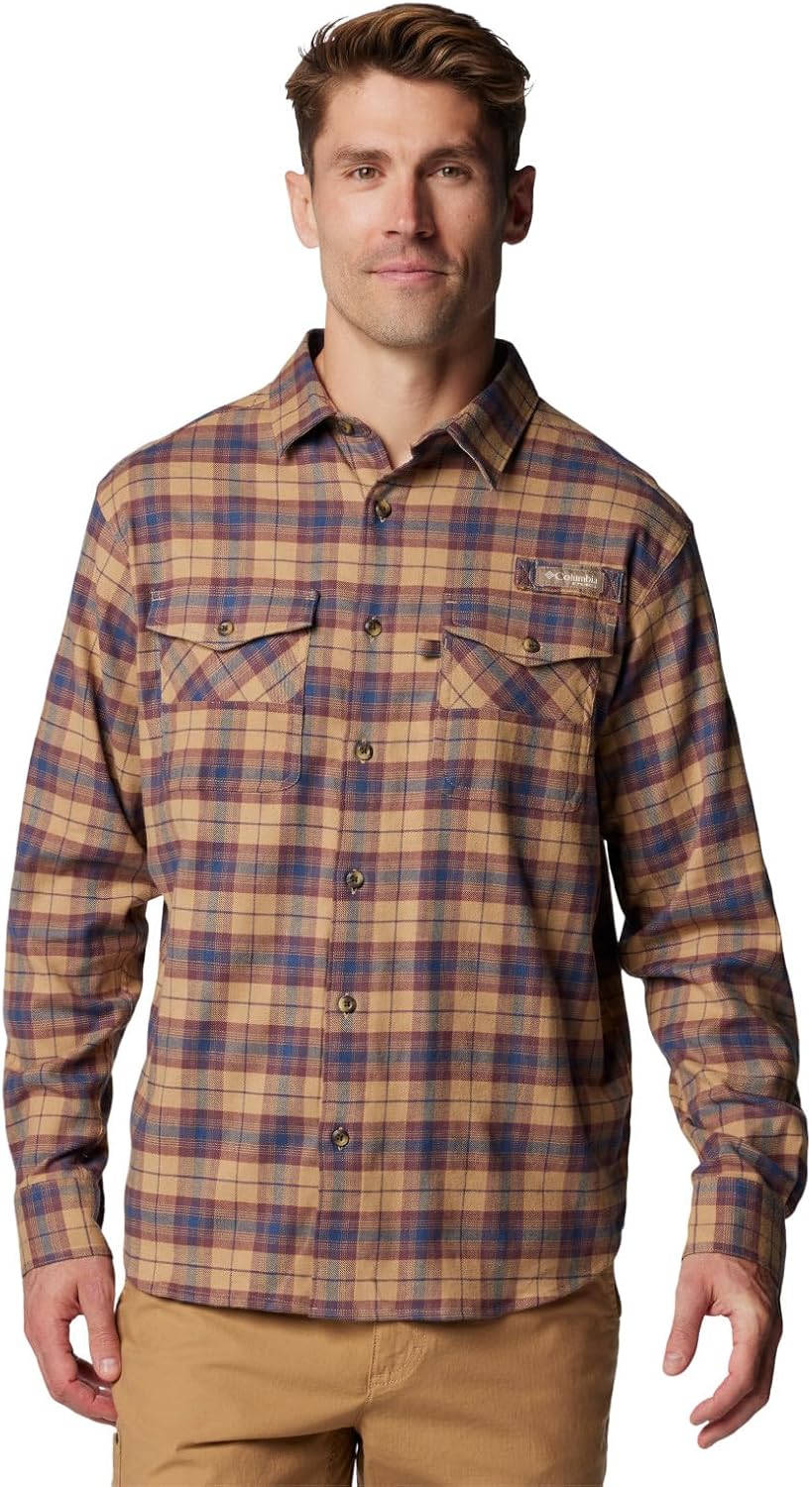 

Мужская фланелевая рубашка Columbia Roughtail Stretch с длинным рукавом, Sahara Ombre Tartan
