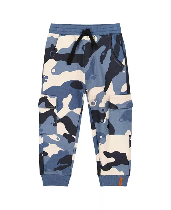 

Детские флисовые спортивные штаны с накладными карманами - для малышей. Deux Par Deux, синий