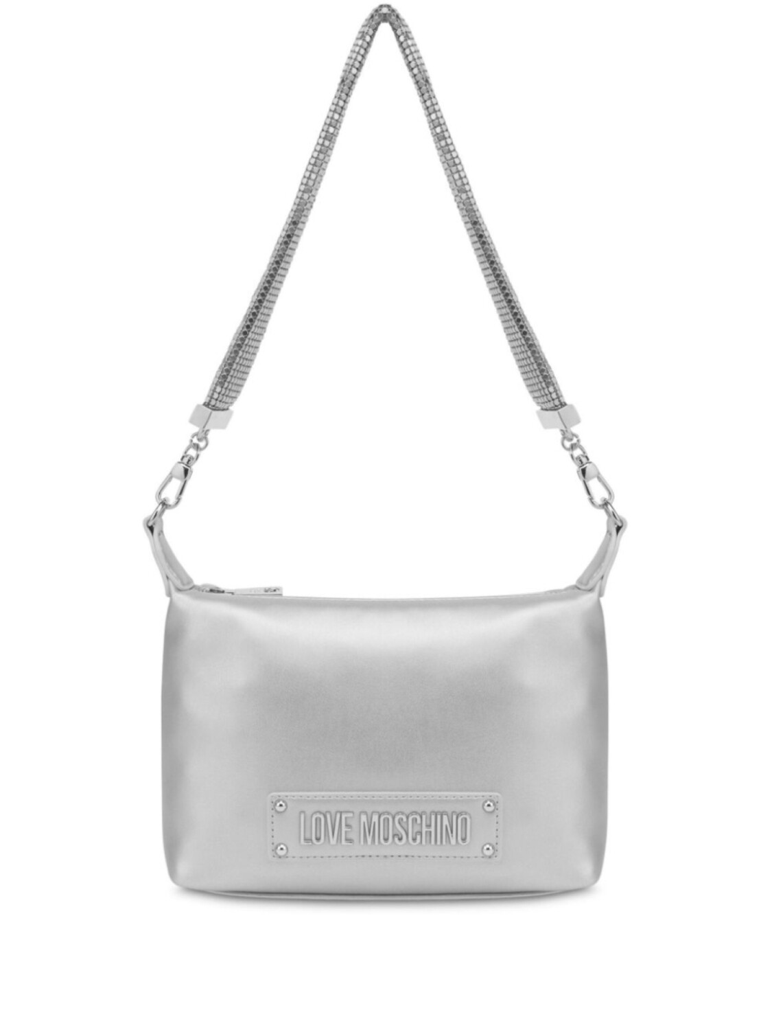 

Сумка на плечо с логотипом Love Moschino, серебряный