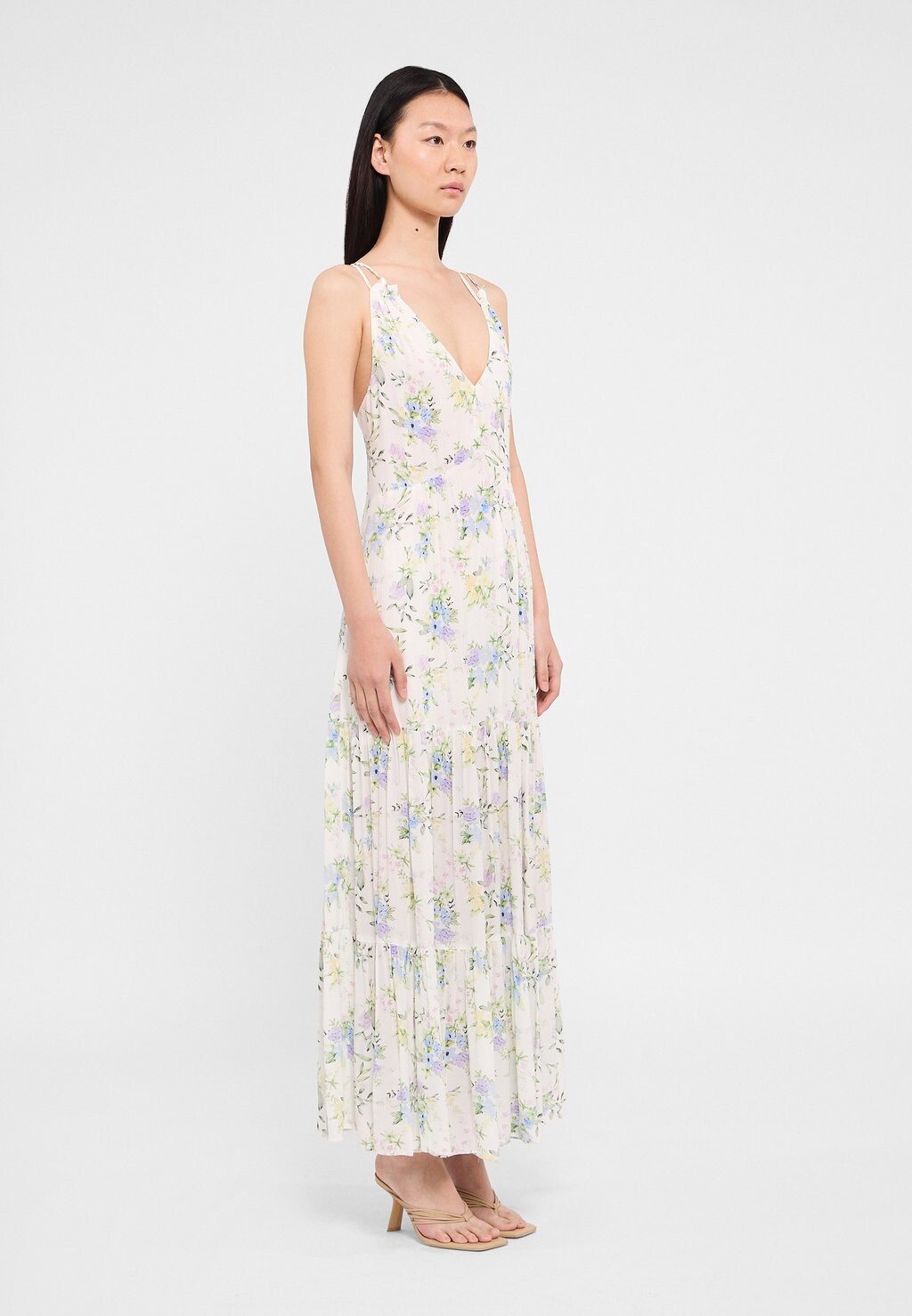 

Длинное платье Robe The Kooples, голубой/белый