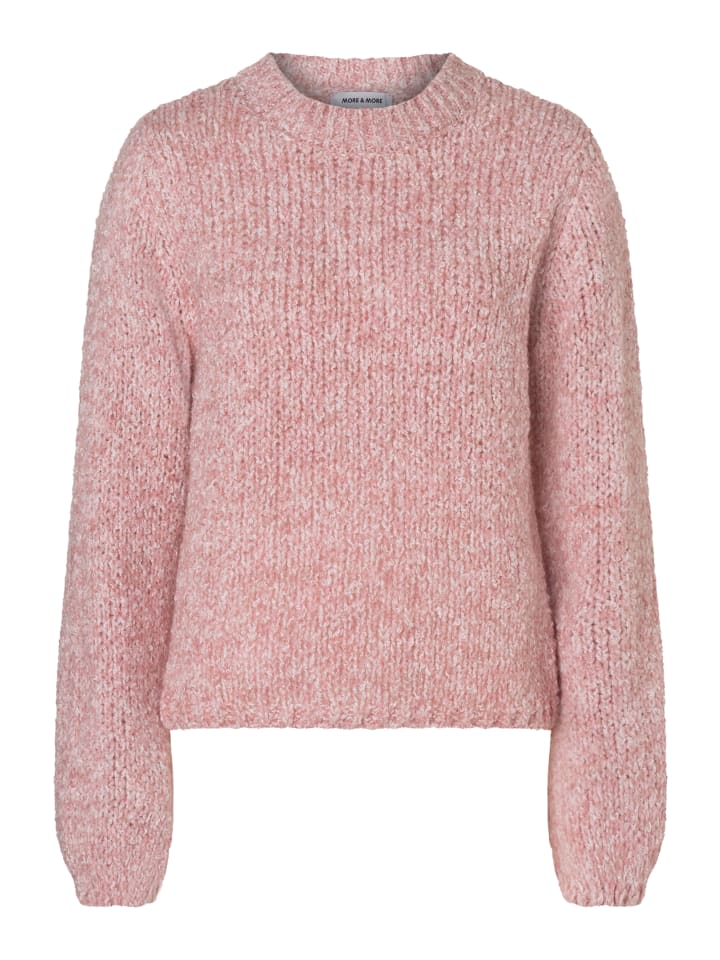 

Свитер крупной вязки с меланжевым эффектом в меланжевом цвете пыльной розы More & More