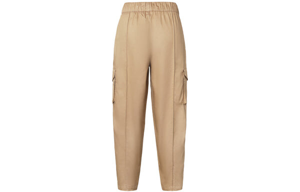 Брюки sportswear essentials woven high waist long pants/trousers yellow Nike, бежевый — фото 3