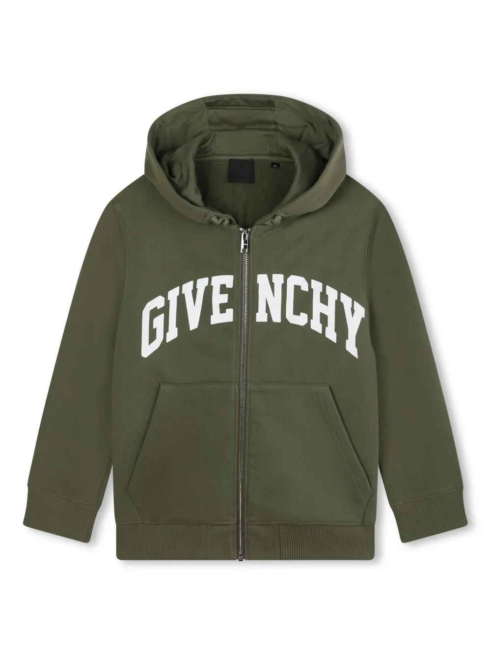 

Кардиган на молнии с логотипом Givenchy Kids, зеленый