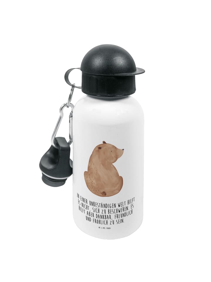 

Mr. & Mrs. Panda Бутылка для воды с изображением медведя, с декоративным элементом на плече и надписью белого цвета