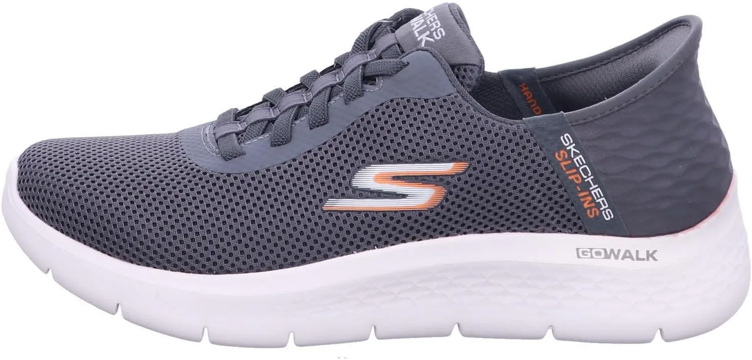 Мужские слипоны Skechers Hands Free: Go Walk Flex Hands Up Trainers, серый — фото 2