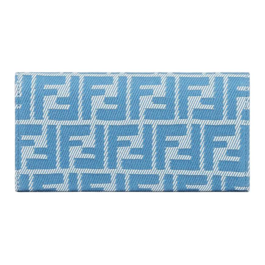 FENDI Жаккардовый кошелёк Ручная сумка через плечо Женская плечевая сумка синяя — фото 3
