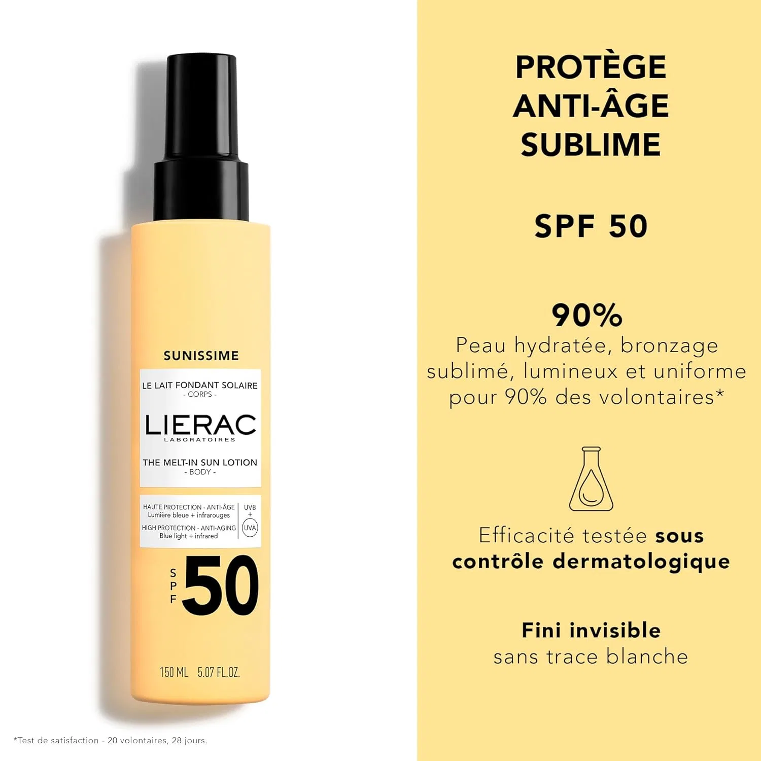 Антивозрастной солнцезащитный лосьон для тела SPF 50 «Sunissime» от Lierac Lierac — фото 2