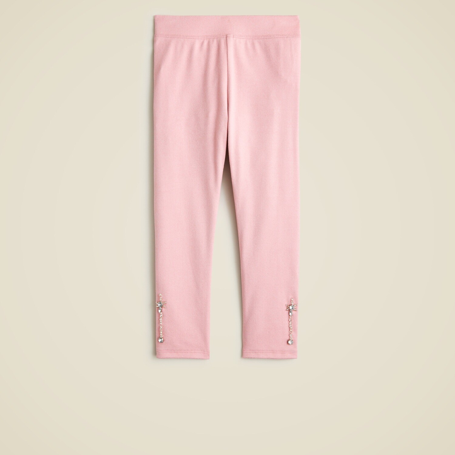 

Уютные леггинсы для девочек с отделкой в рубчик J.Crew, розовый