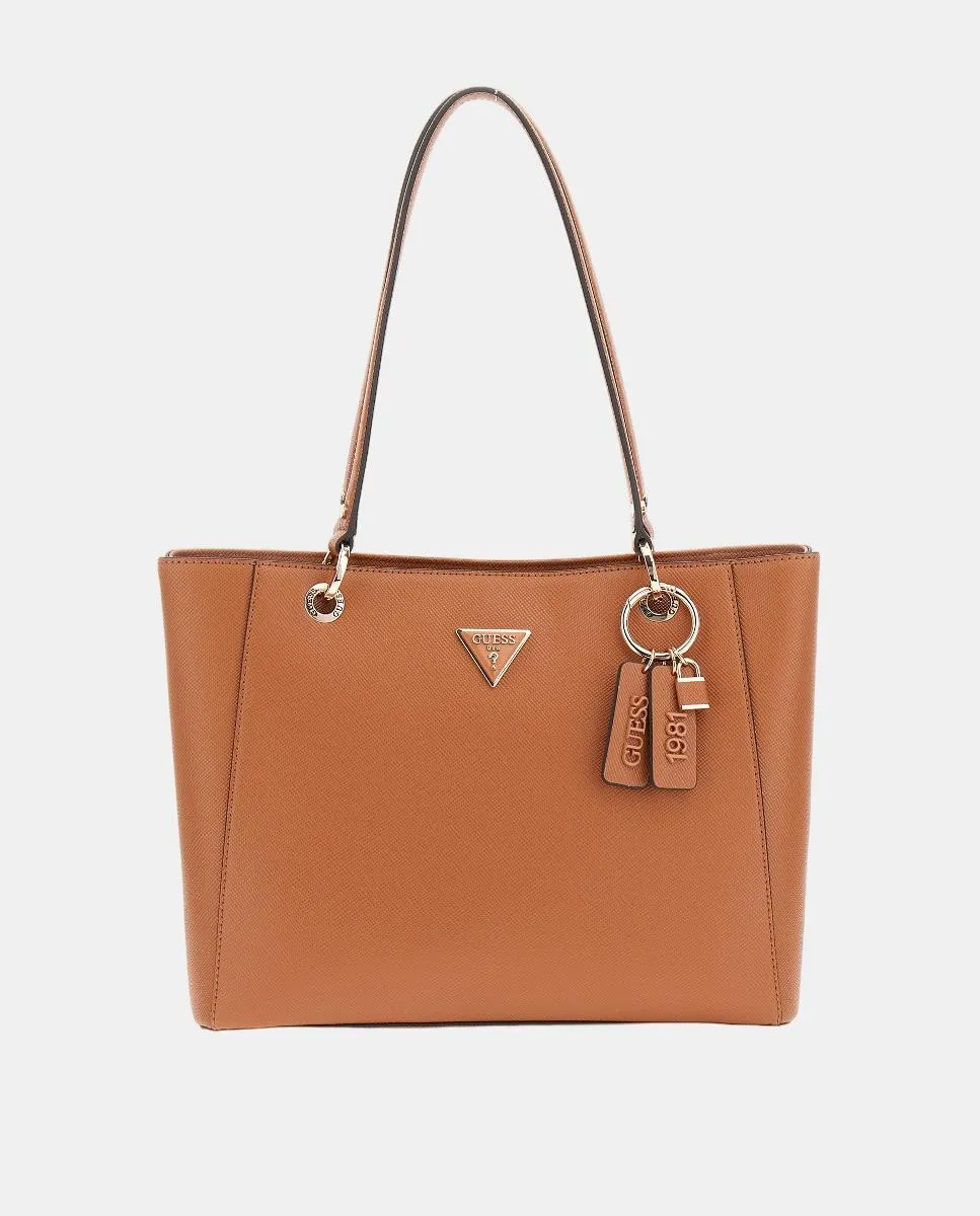 

Сумка через плечо с молнией и двойной ручкой Guess, коричневый
