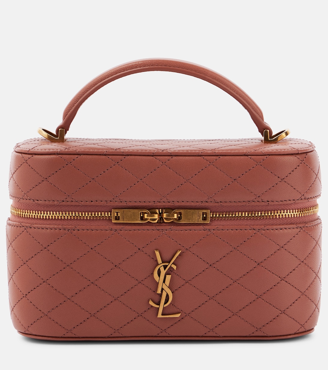 

Сумка-косметичка Gaby из стёганой кожи Saint Laurent, Barely Pink