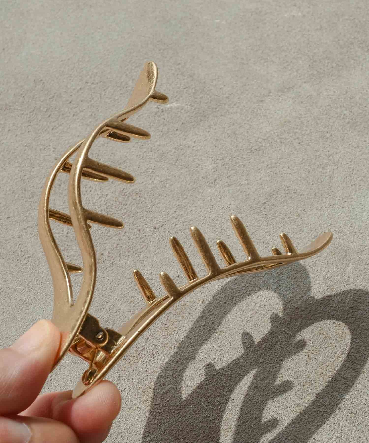 Заколка для волос Slick Wave Line Goldy, Matte Gold