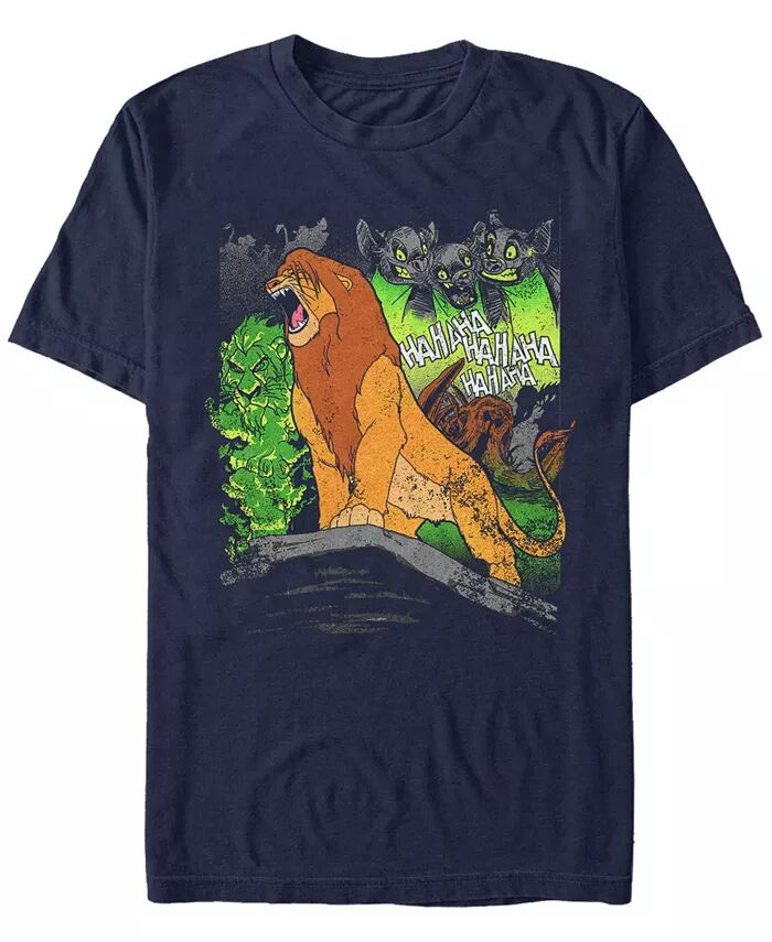 

Футболка с коротким рукавом для мужчин Disney The Lion King Simba A Hero Roars Fifth Sun, синий