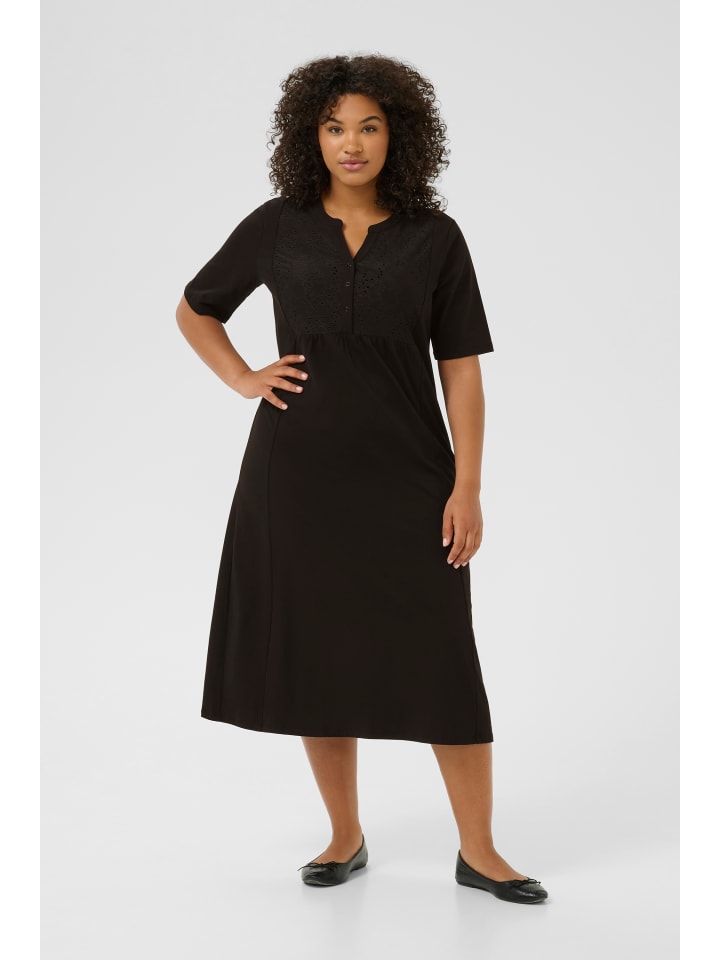 

Платье из джерси KCmerinda, классический крой, цвет: черный, глубокий KAFFE curve