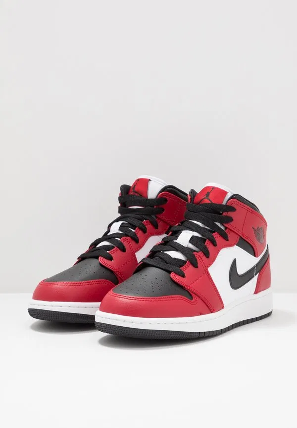 Баскетбольные кроссовки air jordan 1 mid Jordan, Black/Gym Red — фото 4