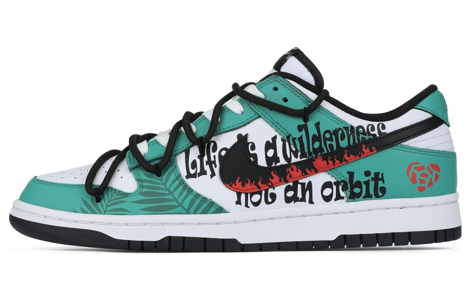 

Кроссовки Nike Dunk Skateboarding Shoes Men Low-top Black/Green, зеленый