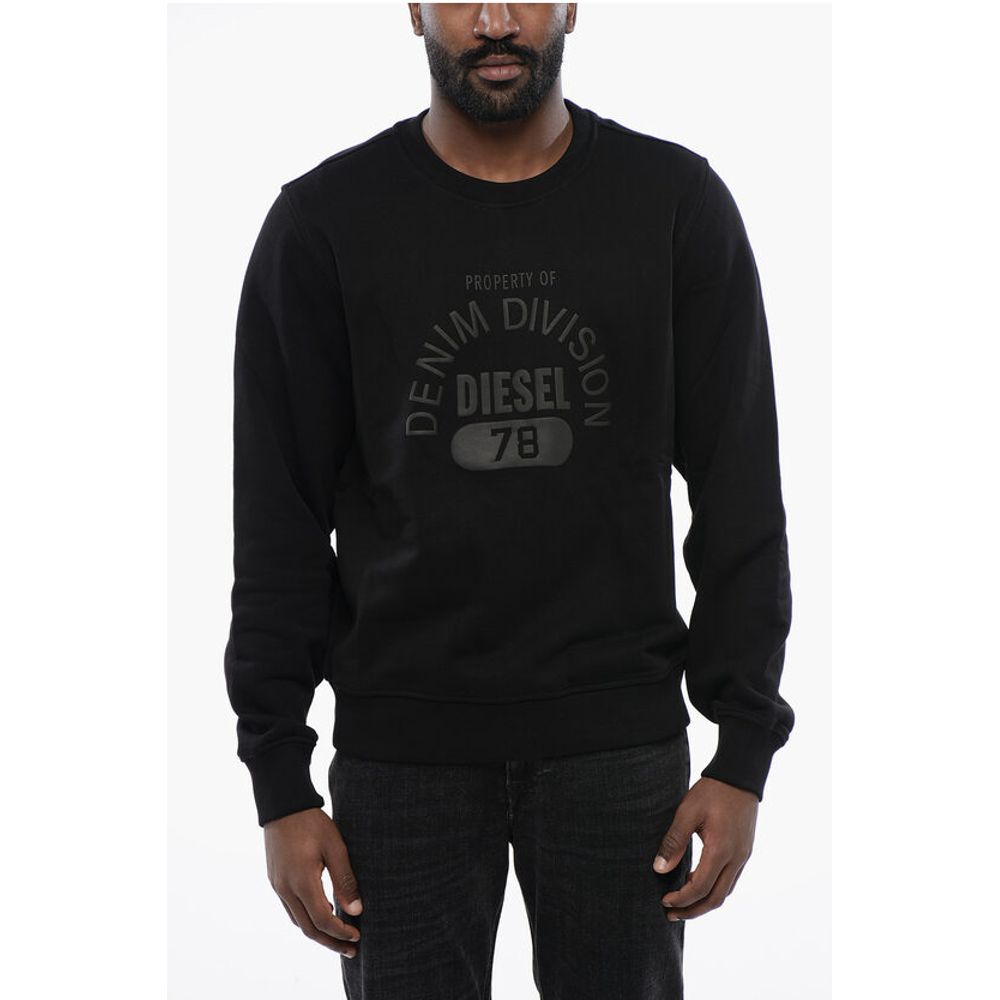 

Толстовка с круглым вырезом S-GINN LOGO E17 из начесаного хлопка Diesel, Black