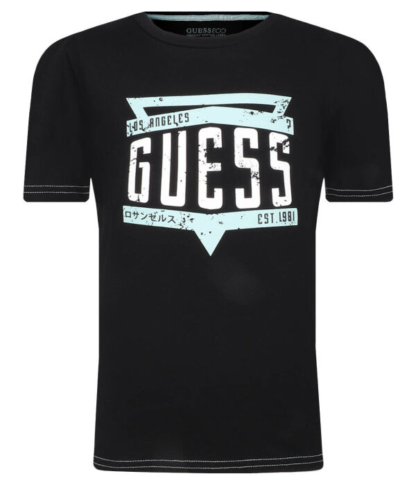 

Футболка детская Guess с принтом, черный