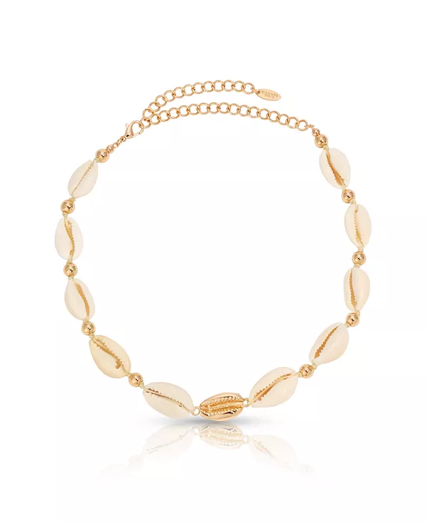 

Ожерелье-Чокер из ракушек каури «В море» Ettika, gold